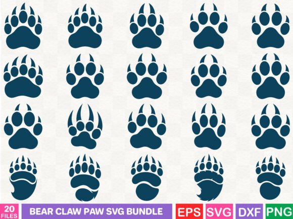 Bear Claw Paw SVG Bundle
