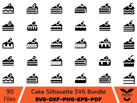 Cake Silhouette SVG Bundle