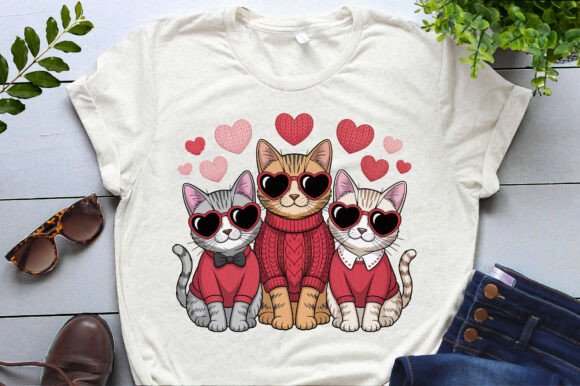 Cat Yarn Crochet Valentine’s Day PNG SVG