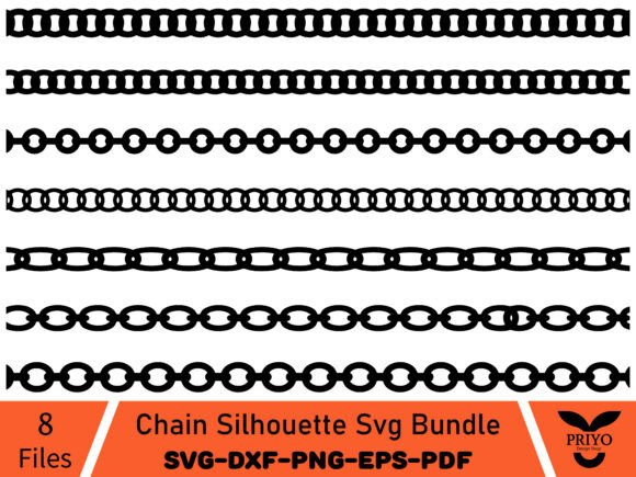 Chain Silhouette SVG Bundle