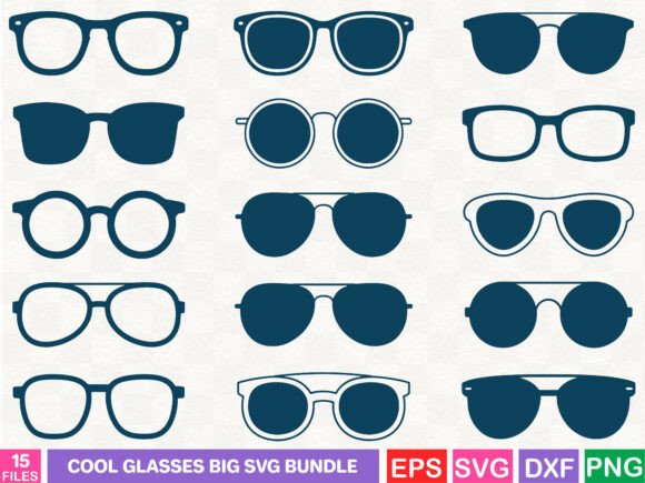 Cool Glasses Big SVG Bundle
