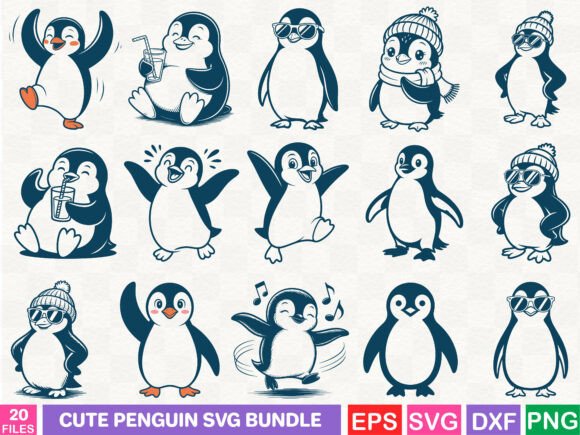 Cute Penguin SVG Bundle