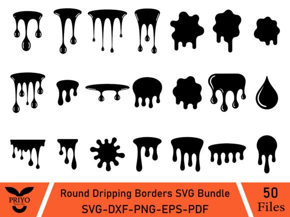 Dripping Borders SVG Bundle