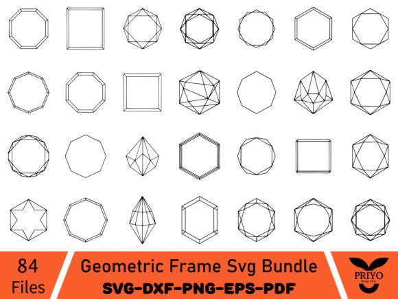 Geometric Frame SVG Bundle