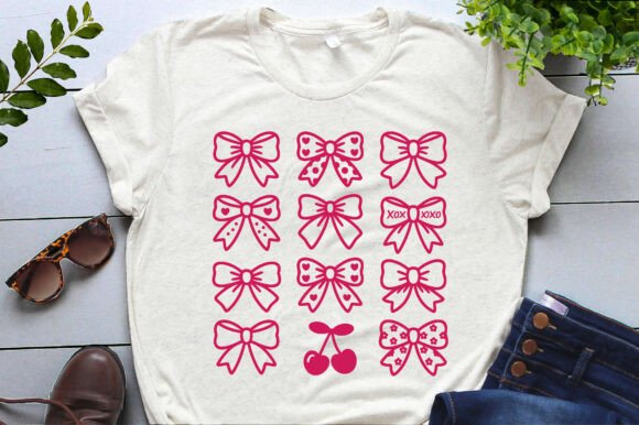 Hand-Drawn Bow Valentine Day PNG SVG