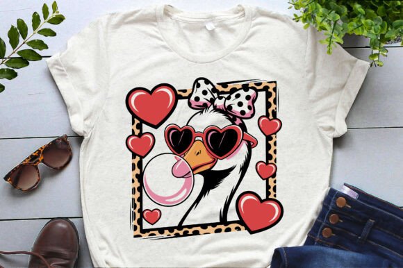Leopard Goose Valentine’s Day PNG SVG