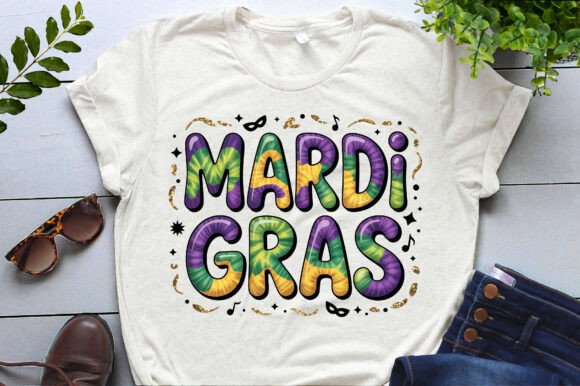 Preppy Brushstroke Mardi Gras SVG