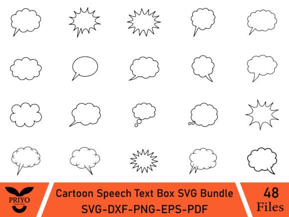 Speech Bubble Text Box SVG Bundle