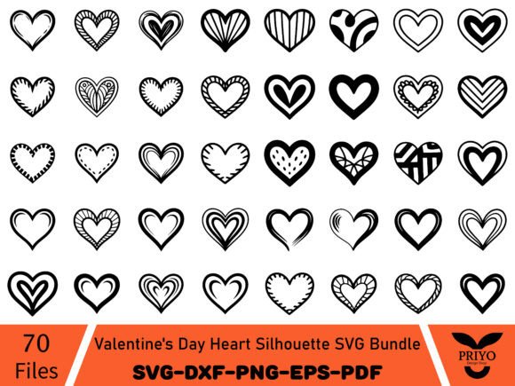 Valentine’s Day Heart Silhouette SVG