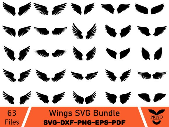 Wings SVG Bundle: Angel Wings SVG Bundle